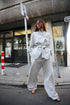 Rabens Saloner drapy tailoring relaxed pants everdeen grey melange
